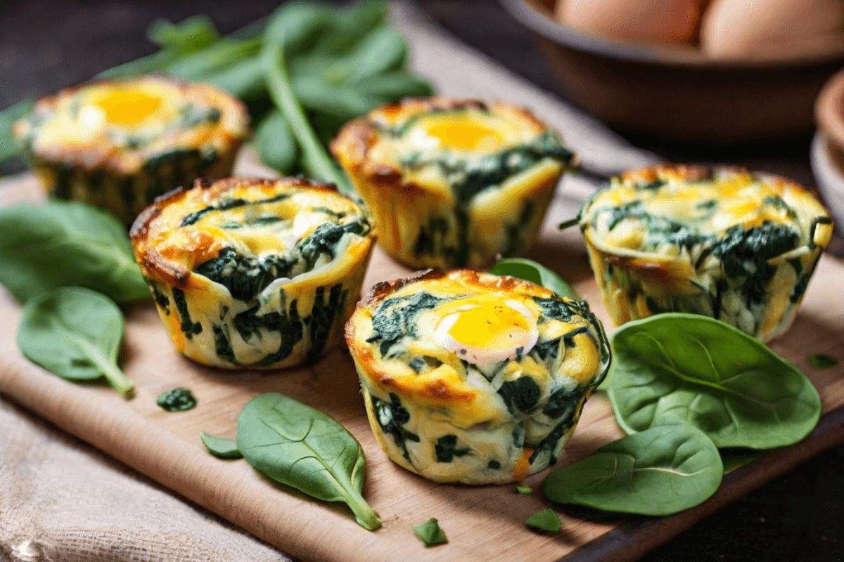 Egg Muffins with Spinach and Cheese