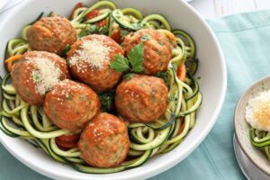 Turkey Meatballs with Zucchini Noodles