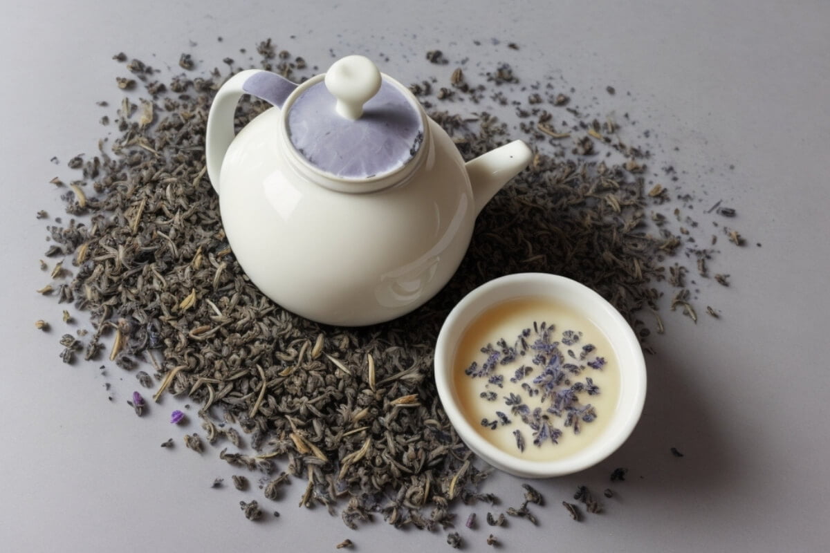 Earl grey tea with lavender and milk