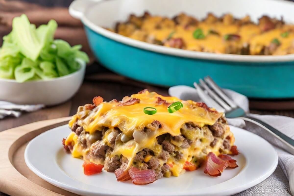 Keto Diet Recipe Bacon Cheeseburger Casserole