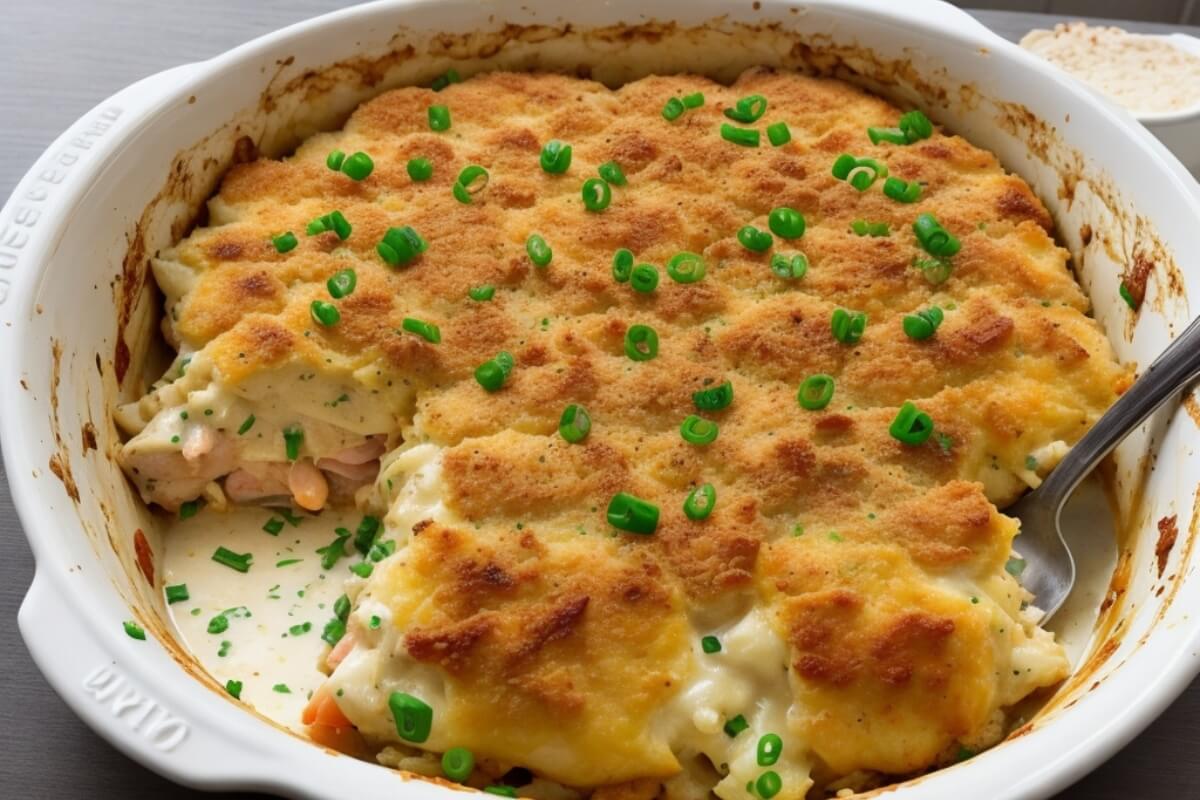 Keto chicken cordon bleu casserole