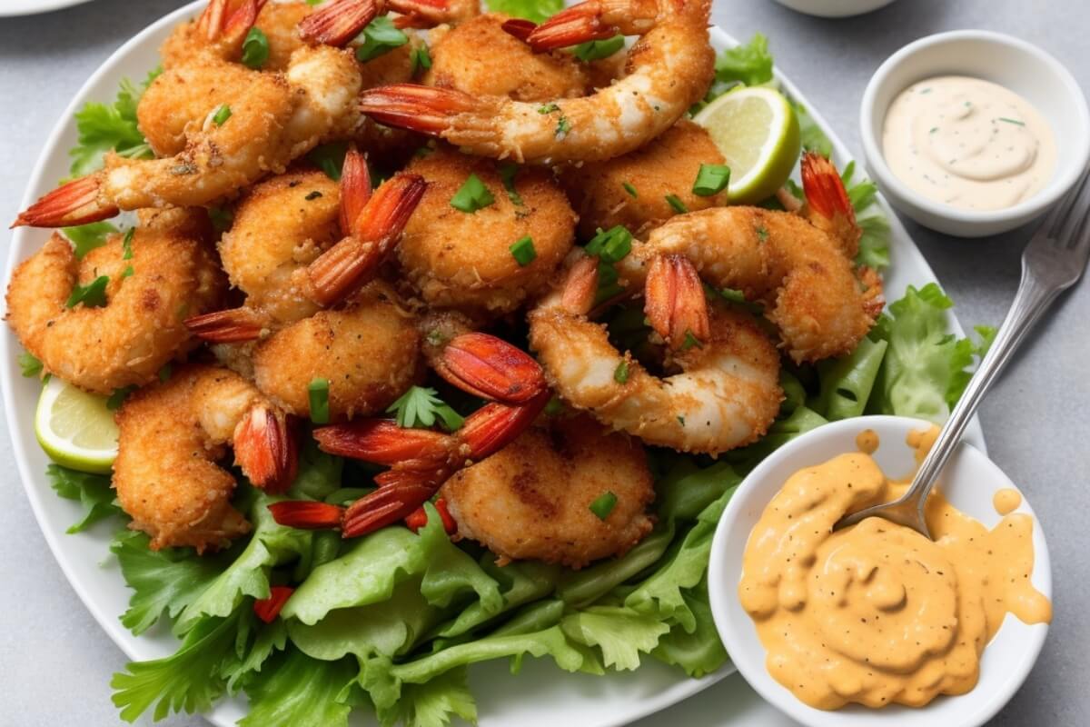 Keto coconut shrimp with spicy mayo