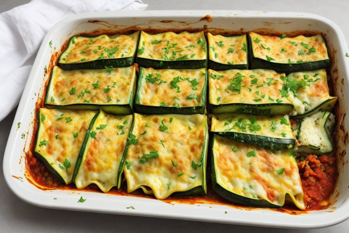 Keto zucchini lasagna