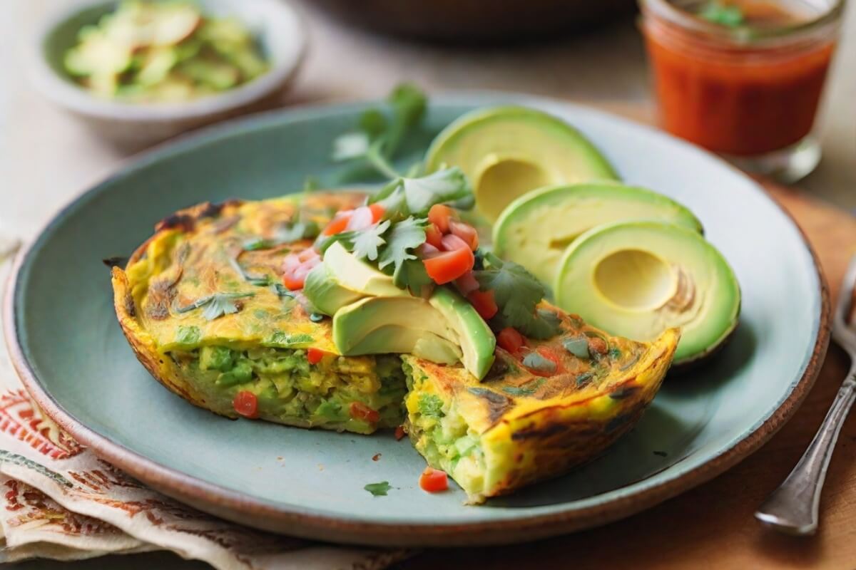 Masala Frittata with Avocado Salsa