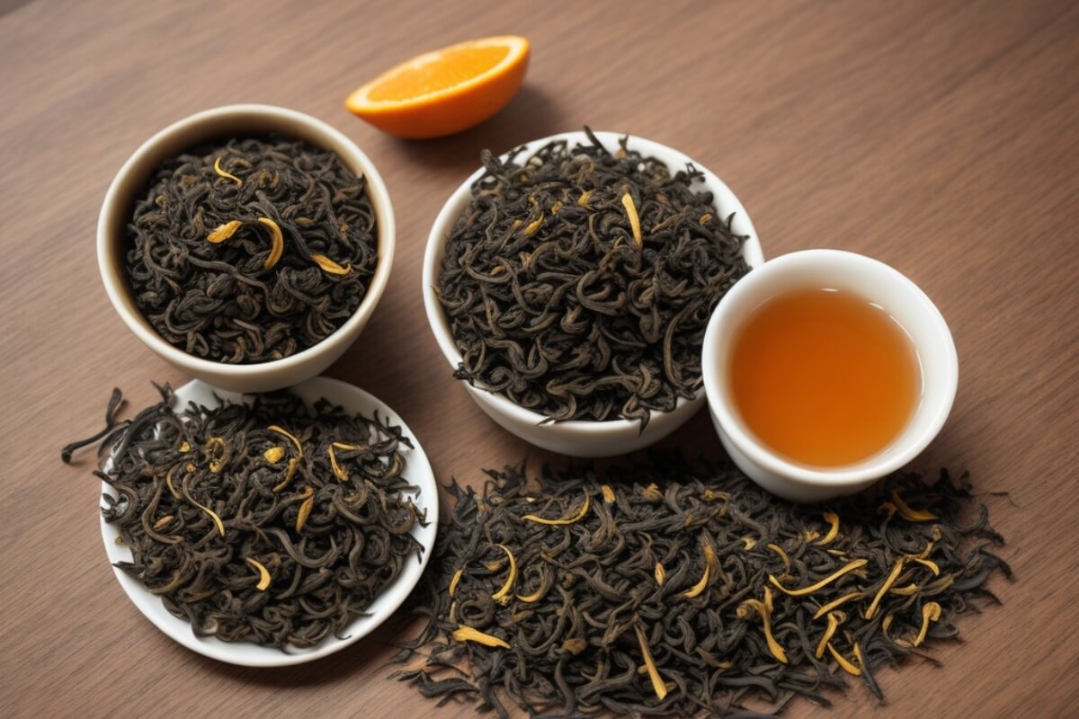 Pu-erh tea with orange and vanilla