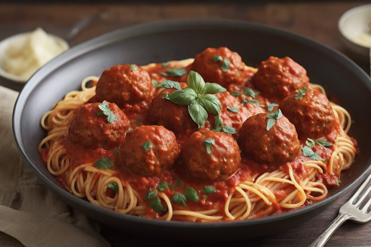 11. Spaghetti with Turkey Meatballs