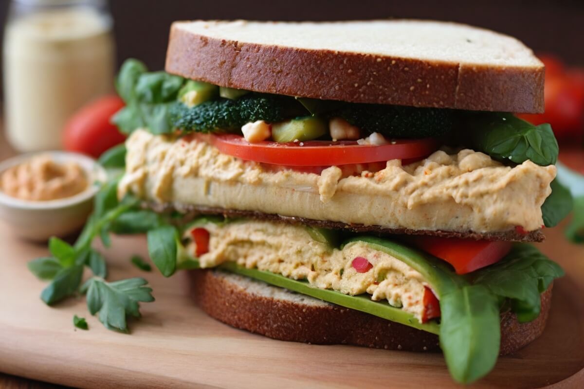 13. Veggie and Hummus Sandwich