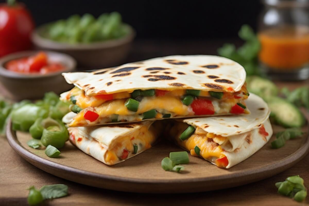 18. Veggie and Cheese Quesadilla