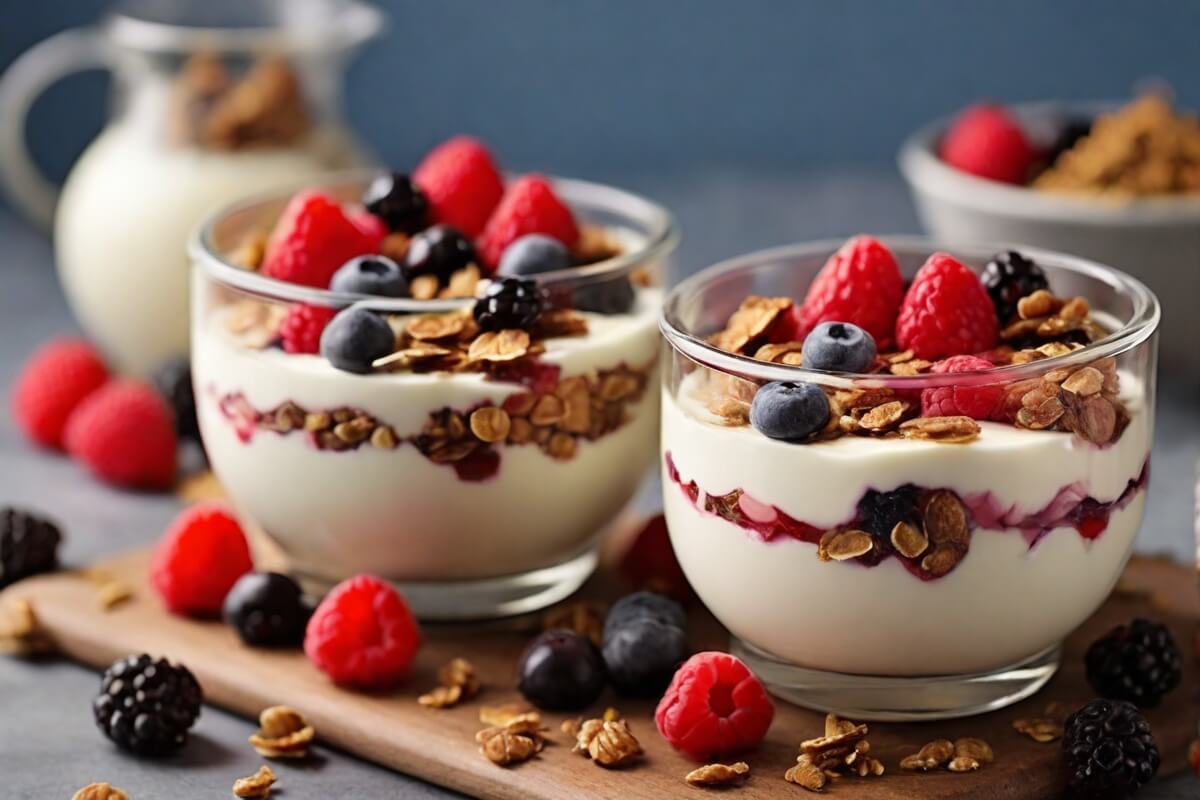 2. Greek Yogurt with Granola and Berries