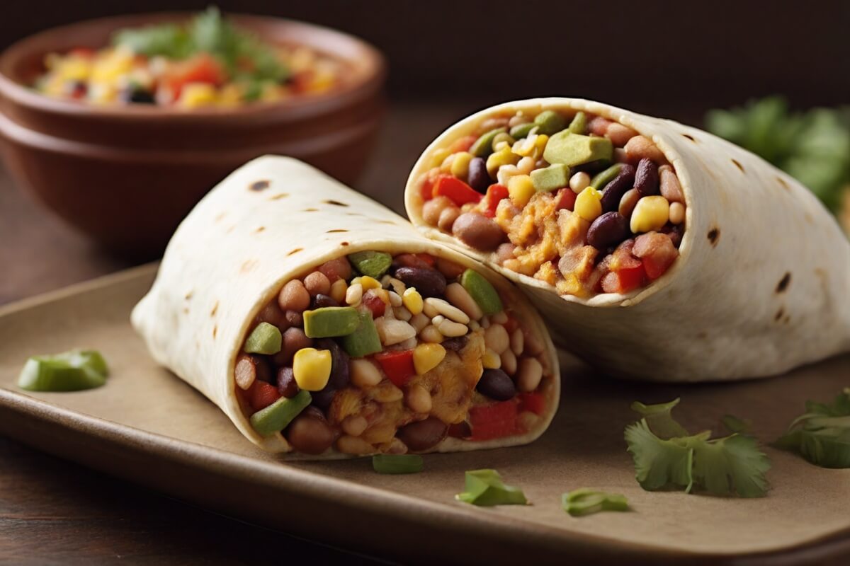 20. Veggie and Bean Burrito