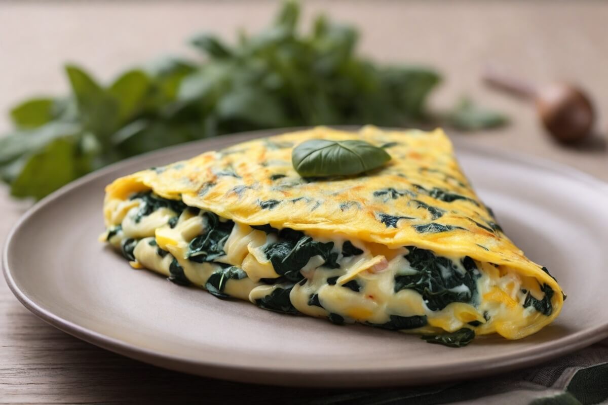 21. Omelet with Cheese and Spinach