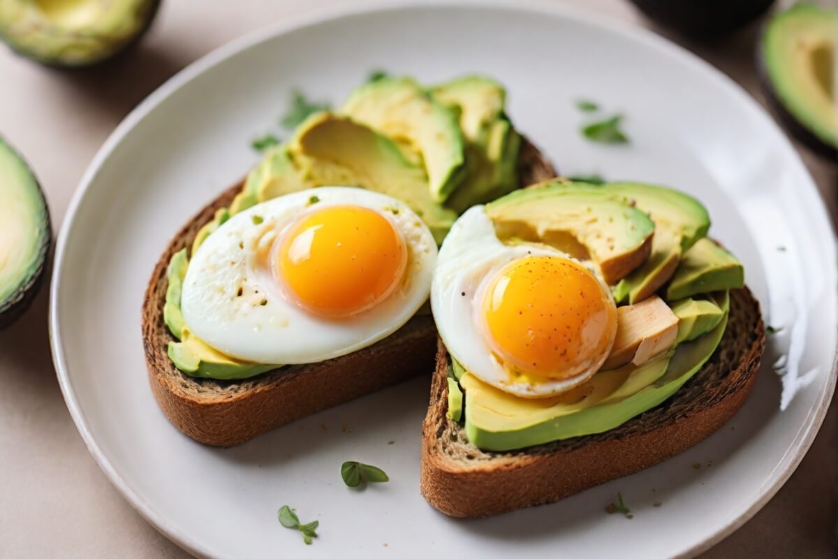 5. Whole-Wheat Toast with Avocado and Egg