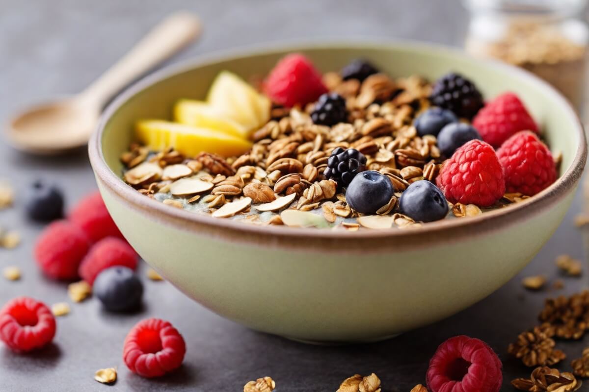 6. Smoothie Bowl with Granola and Fruit