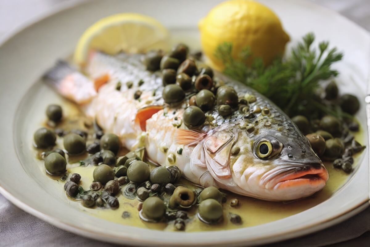 Fish with lemon and capers