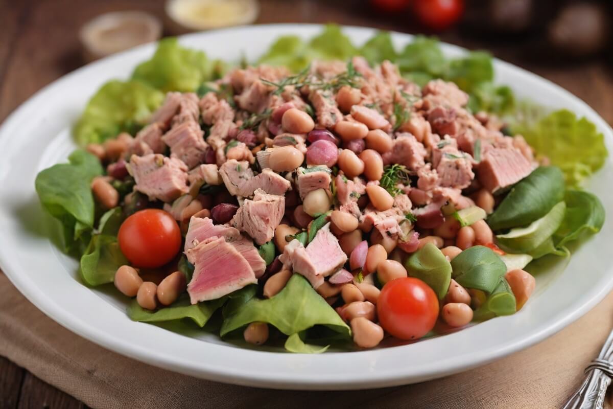 Salad with tuna and beans