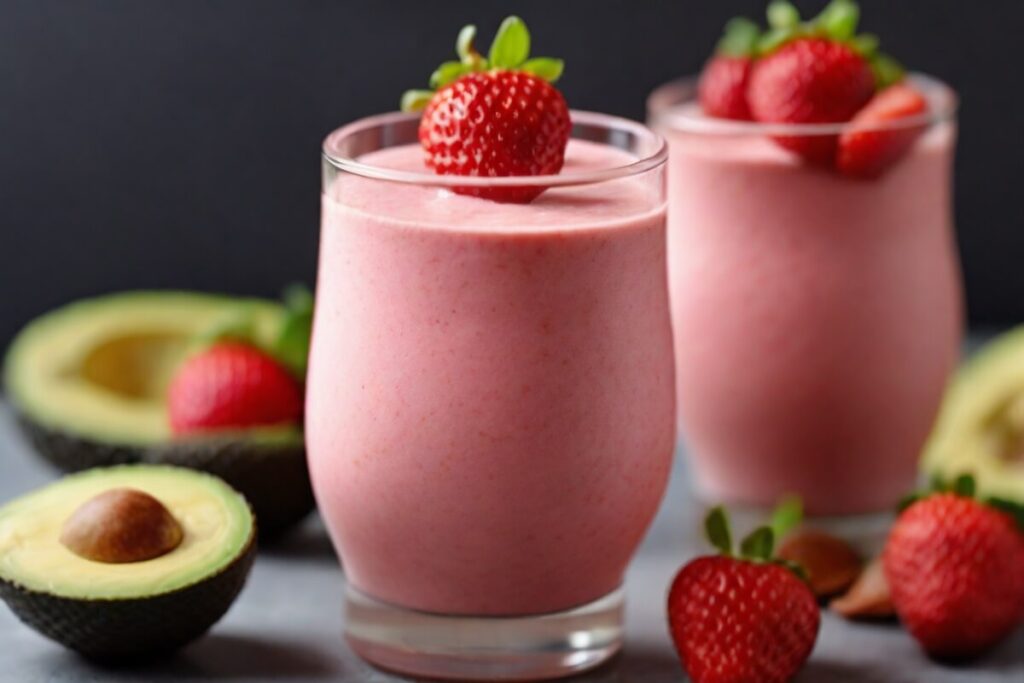 1. Keto Strawberry Avocado Smoothie