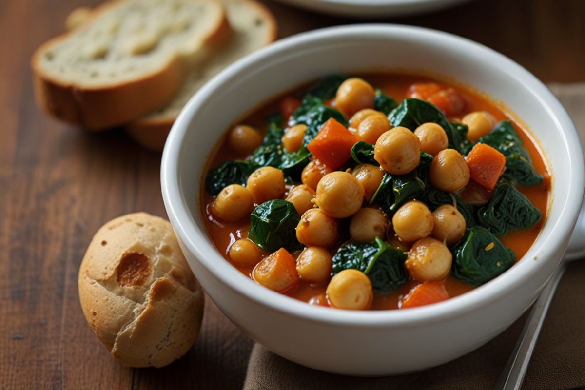 Hearty Chickpea & Spinach Stew Clean Eating Recipes