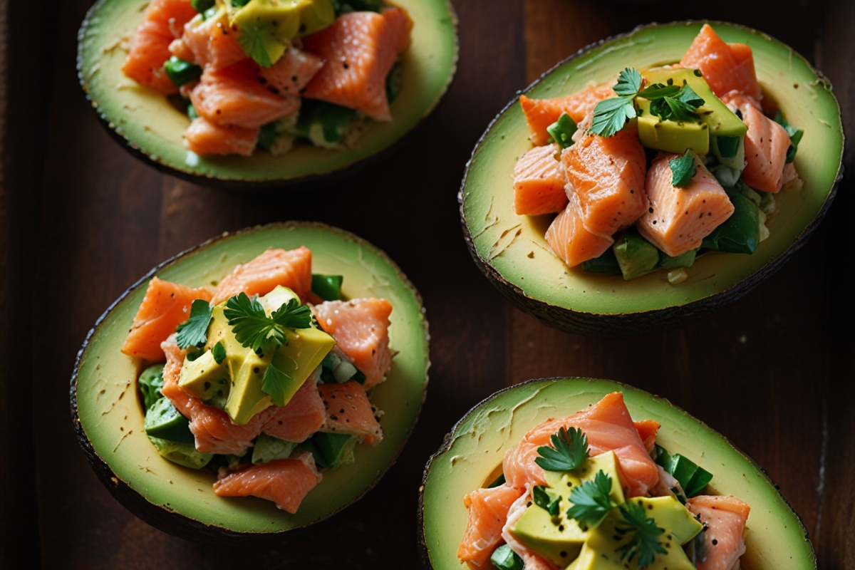 Salmon-Stuffed Avocados Clean Eating Recipes